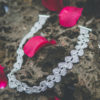 ROMANCE IN PEARL Choker Necklace/ Jaw-dropping collar jewelry necklace, gemstone choker, handmade crochet multi color choker lace