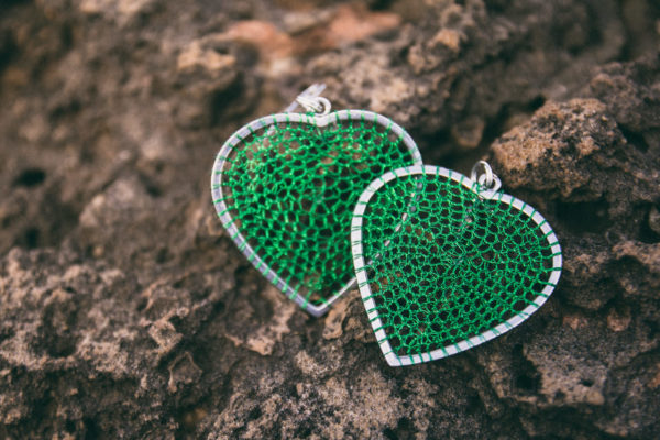 HEART crochet Earrings Crochet on Silver 925 (4)