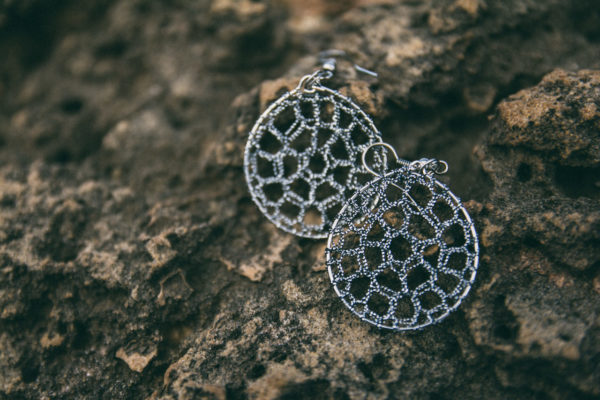 TEAR DROP crochet Earrings Crochet