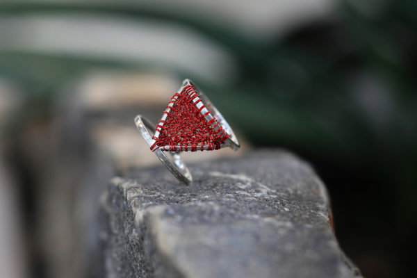 CROCHET RING RED CLEPSYDRA COLLECTION